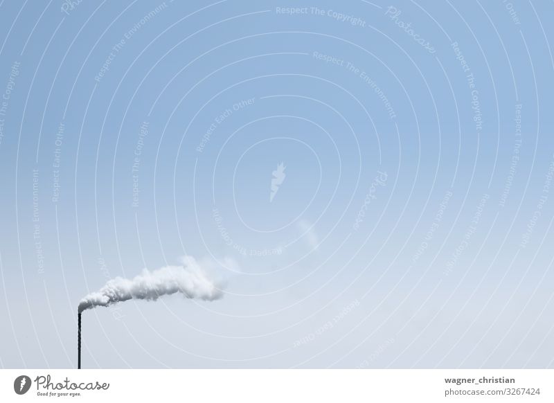 Factory Chimney with smoke Energy industry Industry Climate change Fear of the future Harmful substance CO2 emission Carbon dioxide