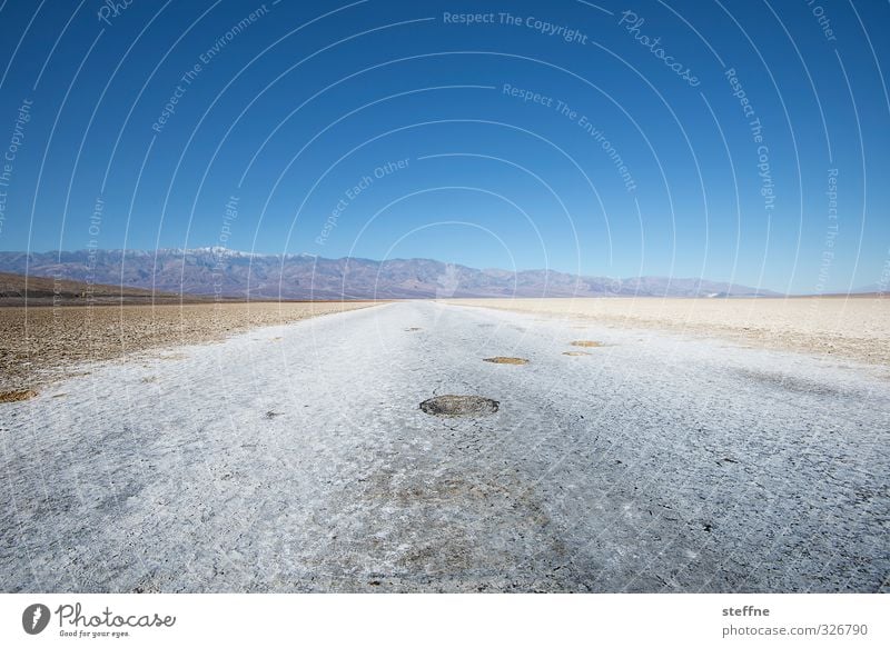 The lowest point has been reached Nature Landscape Cloudless sky Climate Beautiful weather Mountain Canyon Death valley Nationalpark USA North America