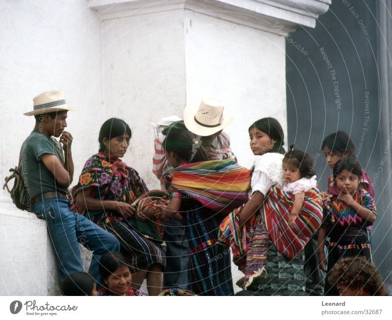 Maya people Man Woman Child Girl Ethnology Guatemala Human being Family & Relations Group Boy (child) culture Colour South America boy has color church