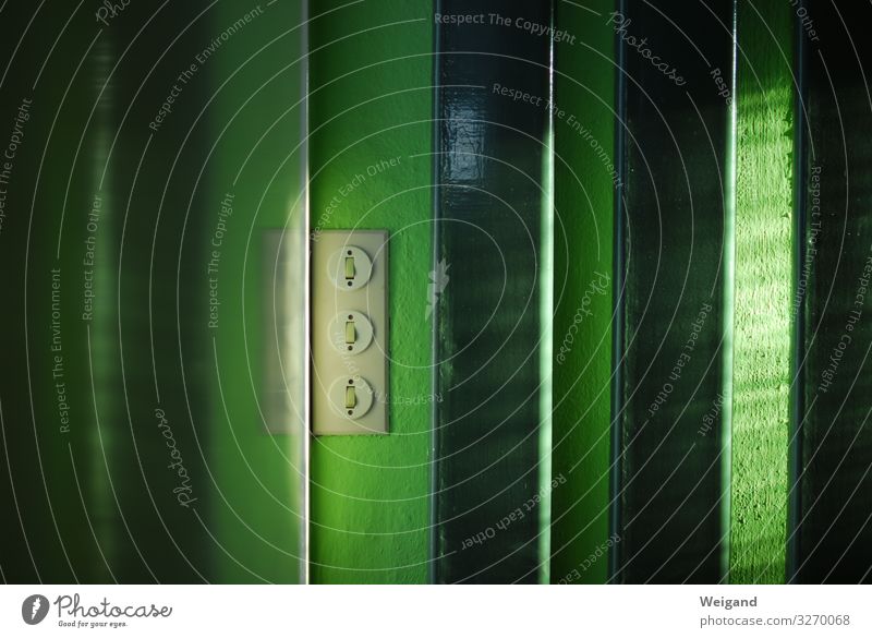 green Living or residing Flat (apartment) Wallpaper Room Wait Green Light switch Hallway Door Come Entrance Switch Interior shot Copy Space left