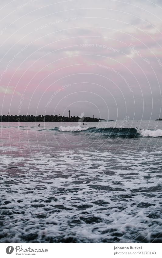 waves riders Nature Water Sunrise Sunset Beautiful weather Waves Coast Beach Ocean Taiwan Asia Esthetic Far-off places Fluid Gigantic Infinity Wet Natural Speed