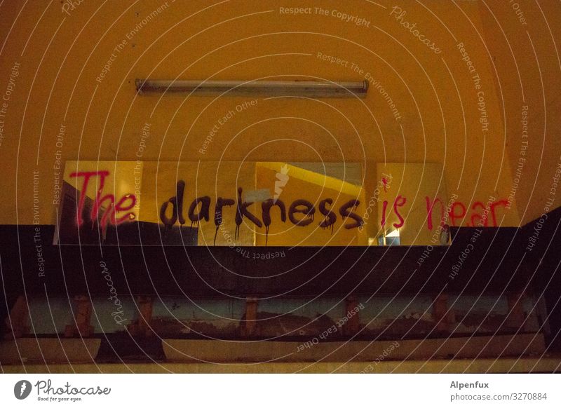 The darkness is near | UT Sign Characters Graffiti Dark Near Sadness Concern Death Lovesickness Fatigue Pain Disappointment Exhaustion Alcoholism Drug addiction