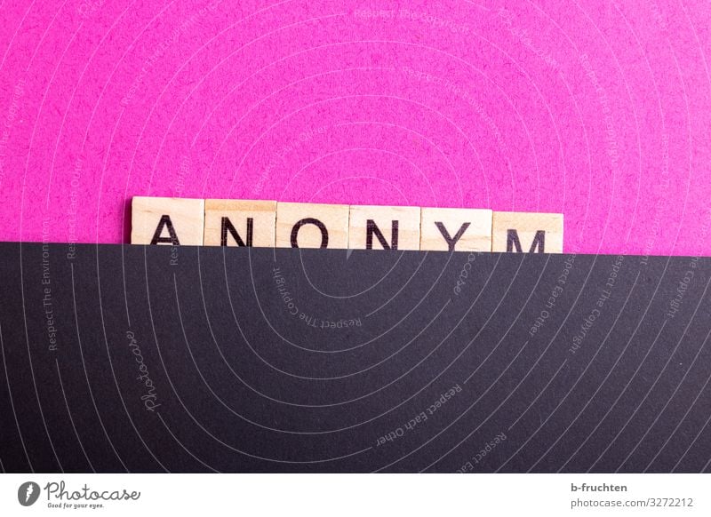 Anonymous Economy To talk New Media Internet Email Paper Wood Sign Characters Observe Communicate Pink Black Scrabble Letters (alphabet) Hide Envelop Laminate