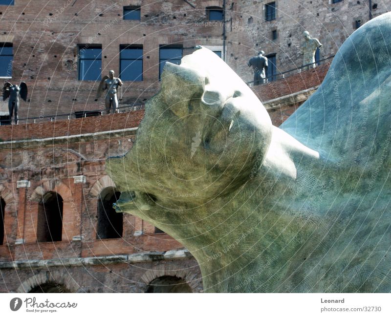 Sculpture 7 Historic Building Art Man Face Rome Exhibition Statue Human being Bronze Craft (trade) Death's head Stone Architecture