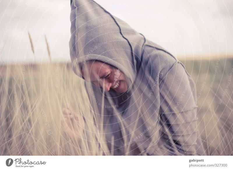 Rømø | Wichtelmai Human being Feminine Young woman Youth (Young adults) Woman Adults 1 Nature Landscape Sky Spring Wind Grass Bushes Meadow North Sea Baltic Sea