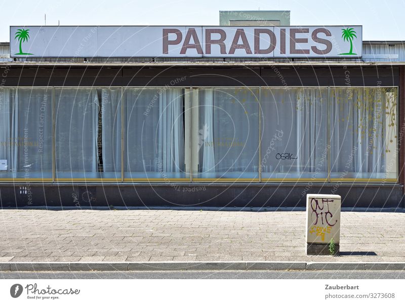 unexpected Berlin Deserted House (Residential Structure) Manmade structures Facade Window Curtain Stone Glass Wait Gloomy Town Truth Belief Boredom Surprise