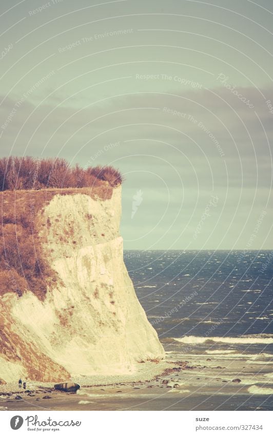 chalk cliffs Ocean Waves Mountain Environment Nature Landscape Elements Air Water Sky Climate Beautiful weather Rock Coast Baltic Sea Cold Blue Cliff Seasons