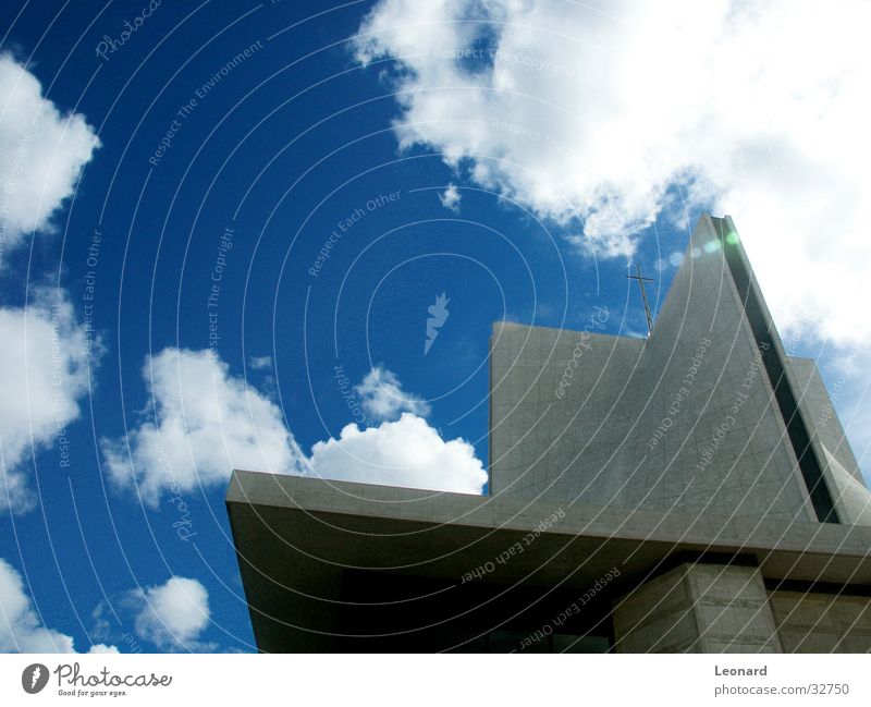 cathedral Clouds Americas Sky San Francisco House of worship Cathedral Religion and faith architecture Perspective silhouete Back church cloud Modern