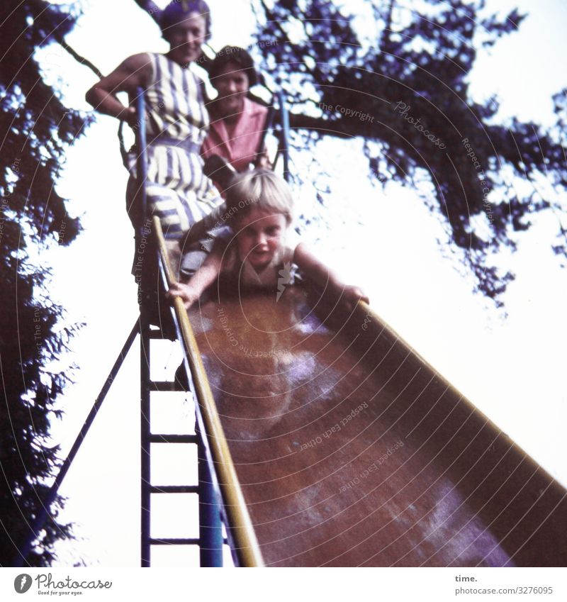 Ascensions | In the rush of childhood Slide children pleasure game device free time Adventure luck Playground Infancy Skid Stand Lie Enthusiasm tree Above