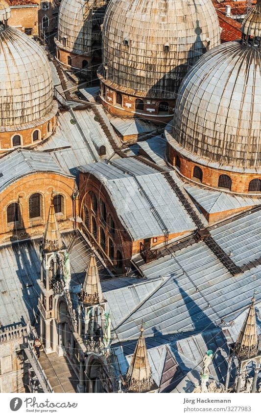 overlooking marcus church in venice from campanile de San Marco Church Building Landmark Historic Religion and faith Basilica Basilica of Saint Mark