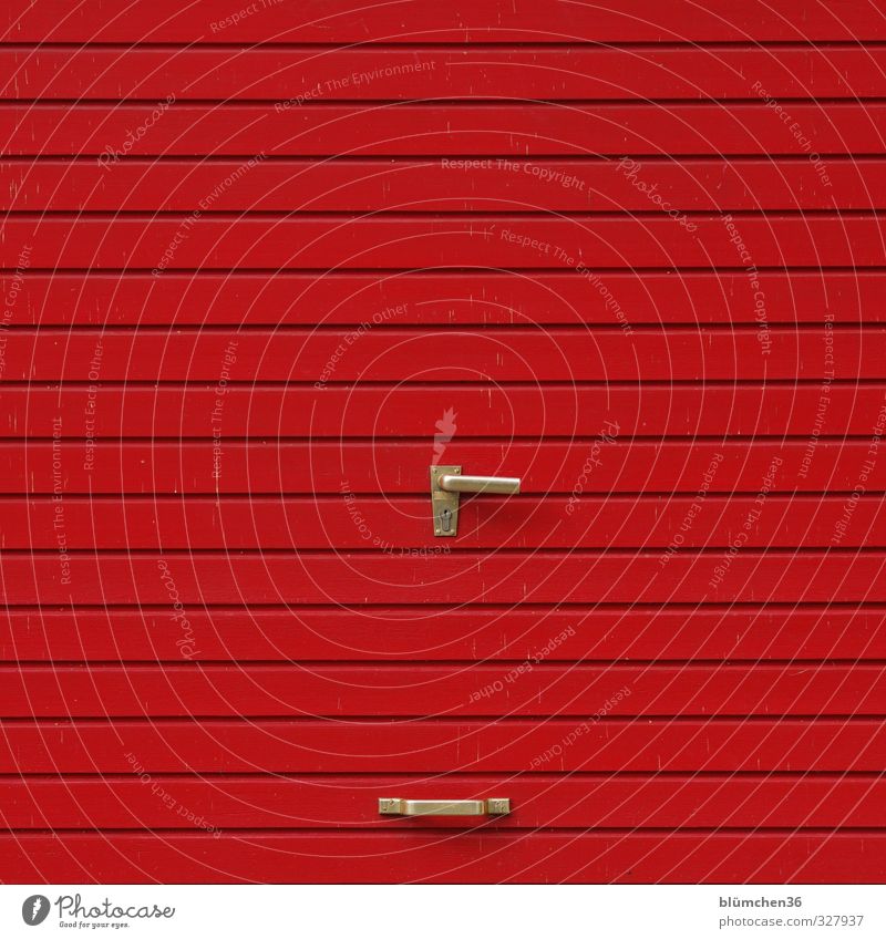 The gate to the Lightdeck Building Garage Garage door Gate Door Red Wood Wooden board Lock Closed Highway ramp (entrance) Highway ramp (exit) Parking