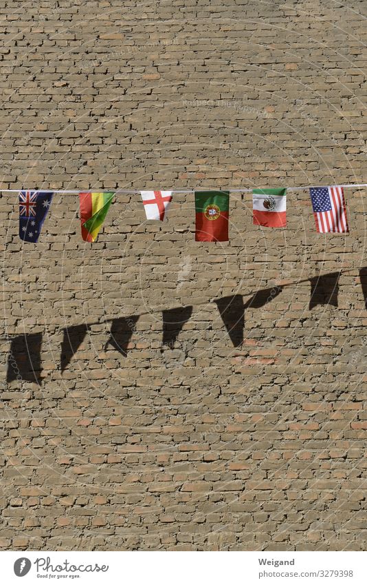 internationally Flag Multicoloured Curiosity Team International Teamwork Global Portugal Colour photo Exterior shot Copy Space top Copy Space bottom