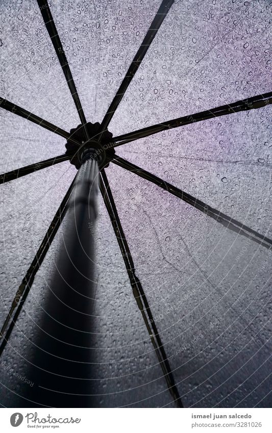 black umbrella in rainy days Umbrella Object photography Black Background picture Still Life Minimal Rain Water Wet Protection Weather Seasons Drop