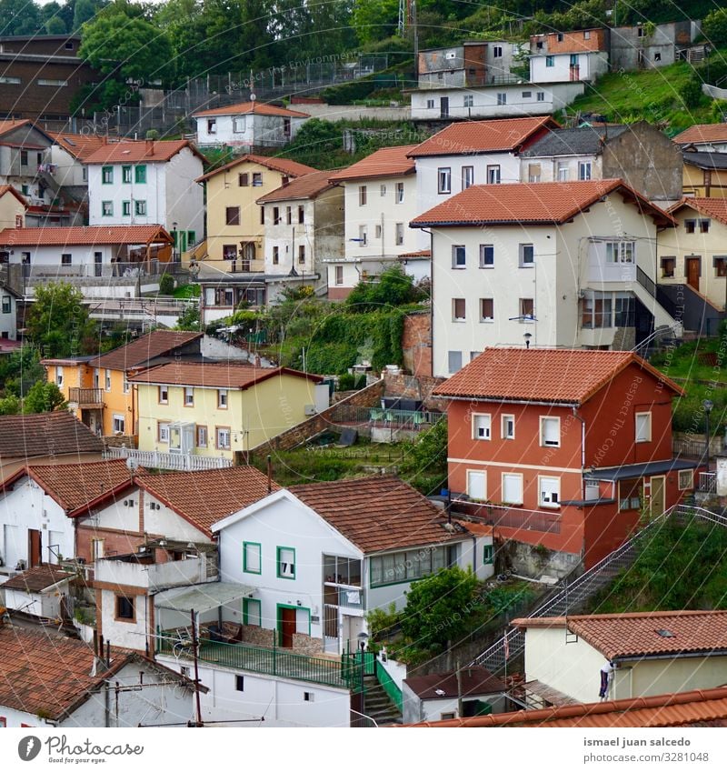 house in the mountain in Bilbao city Spain City Town Facade Building Architecture Structures and shapes construction Vantage point Window Roof