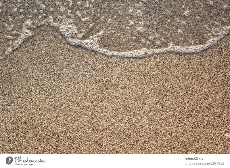 Close-up of sandy beach with soft waves Beautiful Relaxation Vacation & Travel Tourism Summer Summer vacation Beach Ocean Waves Wallpaper Nature Landscape Sand