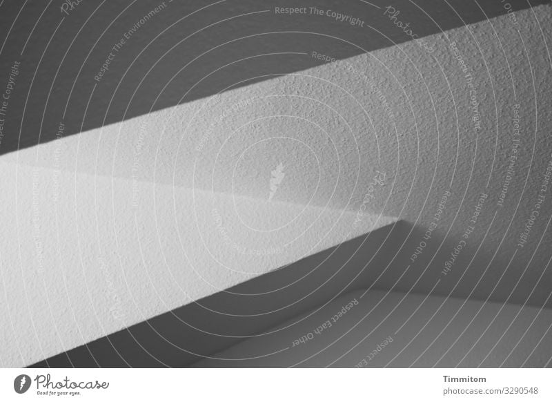 incidence of light Living or residing Old building Line Esthetic Simple Gray Black White Emotions Arrangement Calm Room Ceiling Shaft of light Ingrain wallpaper