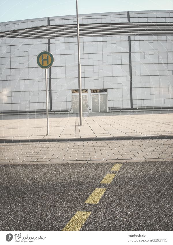 deserted Town Transport Means of transport Traffic infrastructure Passenger traffic Public transit Rush hour Road traffic Bus travel Street Lanes & trails