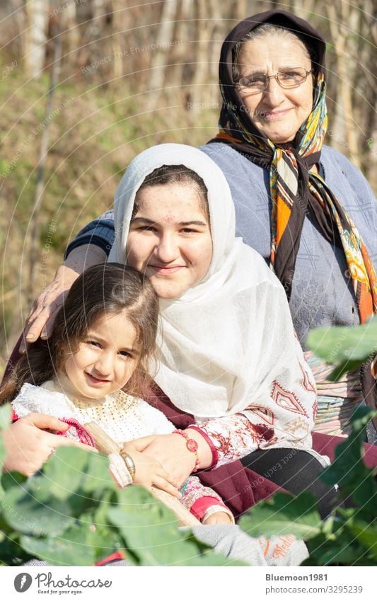 Close-up portrait of Senor Grandmother with her grandchild Organic produce Lifestyle Style Happy Playing Vacation & Travel Garden Parenting Human being Feminine