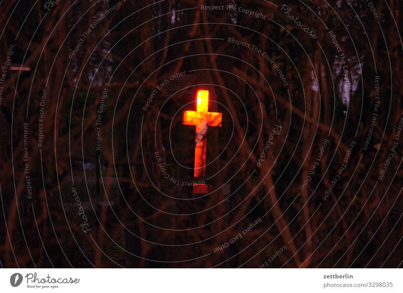 cross Altenkirchen Village Twilight Mecklenburg-Western Pomerania Deserted Rügen Sunset Copy Space Christian cross Religion and faith Christianity Cemetery