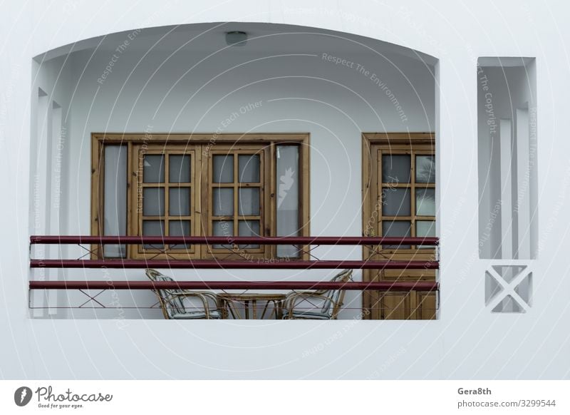 balcony of the resort house in Egypt Vacation & Travel House (Residential Structure) Furniture Chair Table Building Balcony White Safety (feeling of) Dahab