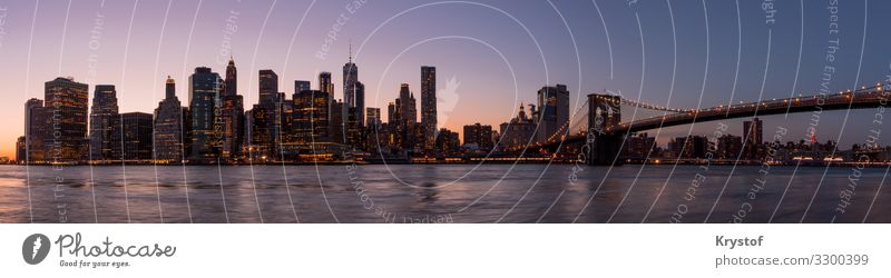 New York panorama Environment New York City USA North America Skyline House (Residential Structure) Architecture Esthetic Colour Town Colour photo Exterior shot