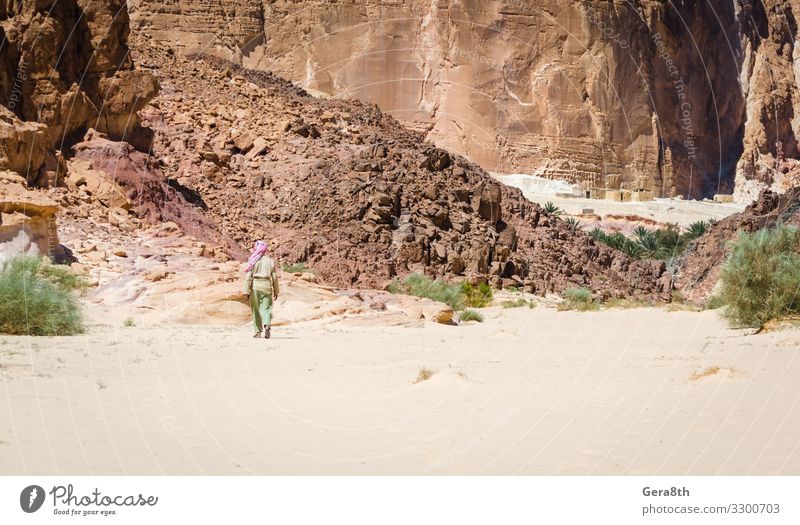 Bedouin goes to a village in the desert in Egypt Dahab Exotic Vacation & Travel Tourism Summer Mountain House (Residential Structure) Man Adults Nature