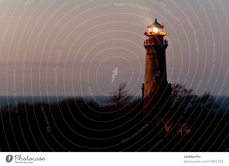 Lighthouse Cape Arkona Evening Village Dark Fishing village Island Cap Arcona Coast Coastal patrol Landscape Mecklenburg-Western Pomerania Ocean Night