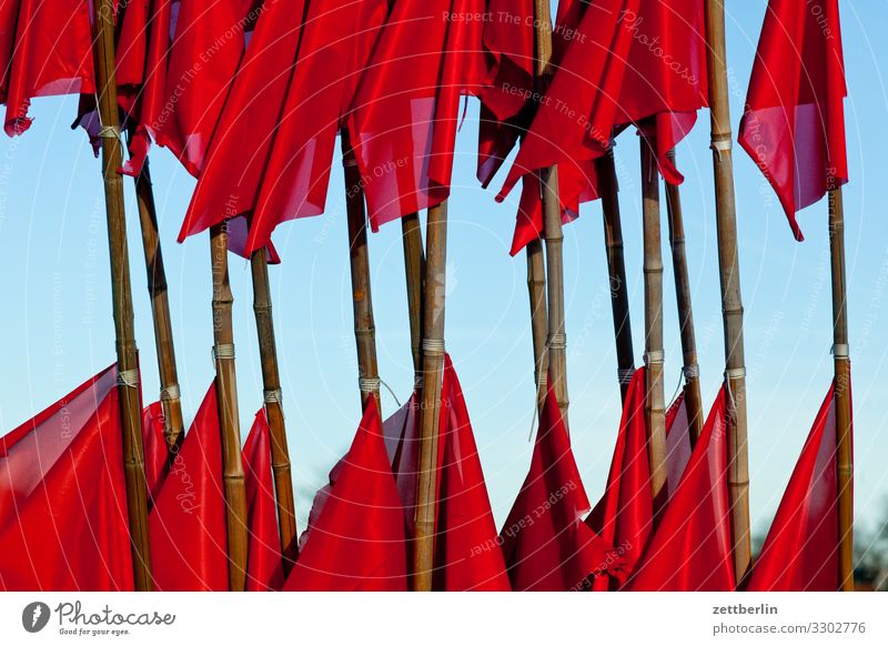 Red Flags Village Fishing village Island Coast Coastal patrol Mecklenburg-Western Pomerania Ocean Deserted Baltic Sea East coast North Sea coast Baltic island