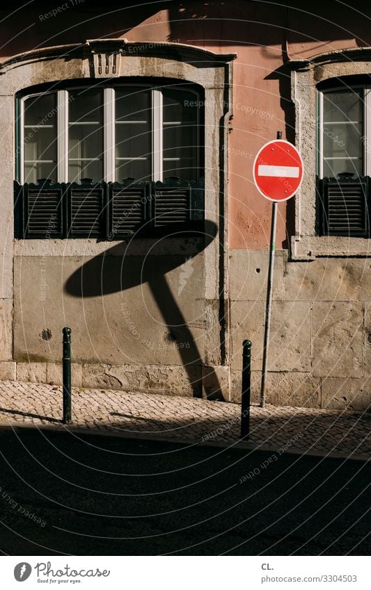 - Lisbon Portugal Town Deserted House (Residential Structure) Wall (barrier) Wall (building) Window Transport Traffic infrastructure Road traffic Street