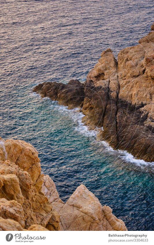 Rocky coast (Mediterranean) Vacation & Travel Tourism Summer Summer vacation Ocean Island Waves Environment Nature Elements Water Beautiful weather Warmth Coast