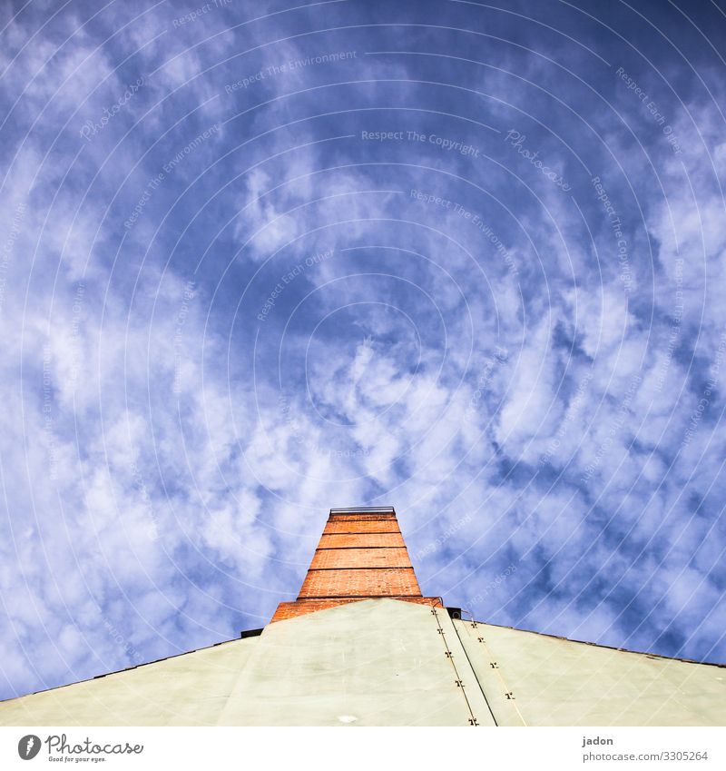 oh heaven! Style Environment Air Sky Clouds Climate change Beautiful weather Skyline Deserted House (Residential Structure) Industrial plant Factory