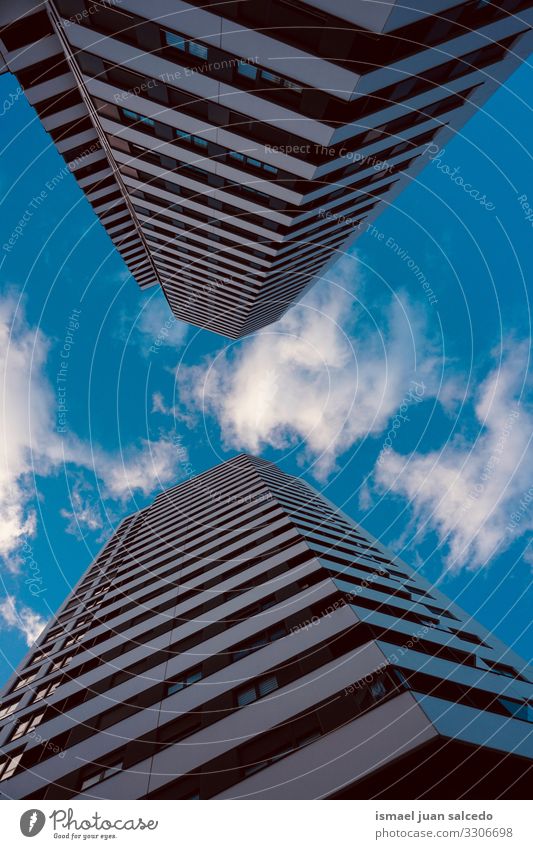 windows on the white house building, architecture in Bilbao city Spain facade structure abstract exterior construction design street outdoors background bilbao