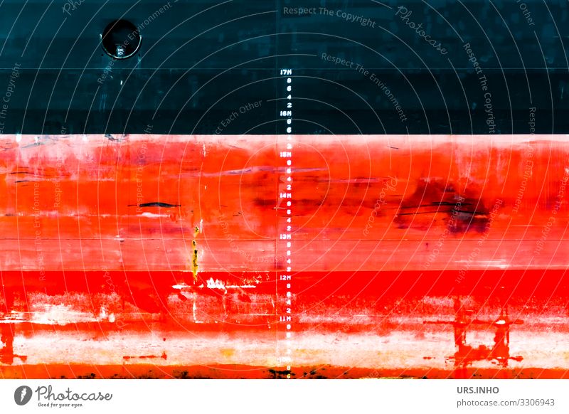 Backboard red black | side part of a ship as background Navigation Cruise Container ship Starbord Rear side Digits and numbers Red Black White Symmetry