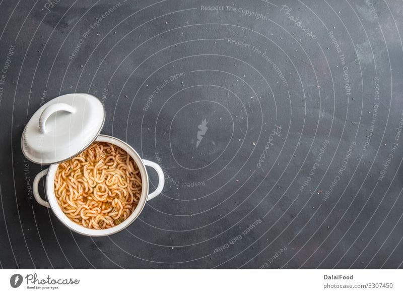 noodles with chicken meat in bowl on dark stone background Meat Vegetable Soup Stew Lunch Dinner Plate Restaurant Gastronomy Fresh Hot Delicious Tradition Asia