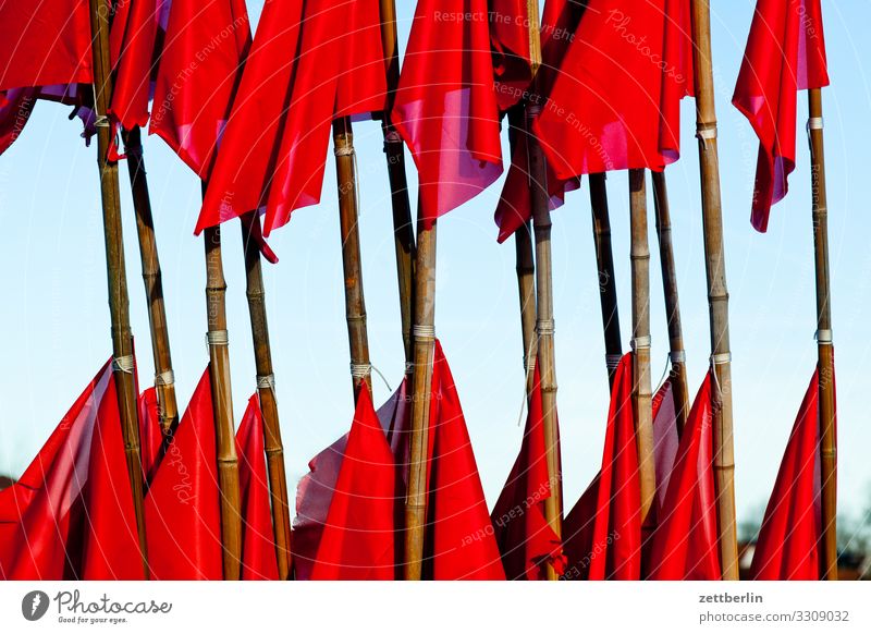 Red Flags Village Fishing village Island Coast Coastal patrol Mecklenburg-Western Pomerania Ocean Deserted Baltic Sea East coast North Sea coast Baltic island