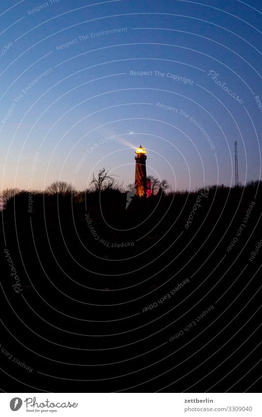 Lighthouse at Cape Arkona Evening Dark Village Colour Play of colours Color gradient Fishing village Island Cap Arcona Coast Coastal patrol Landscape