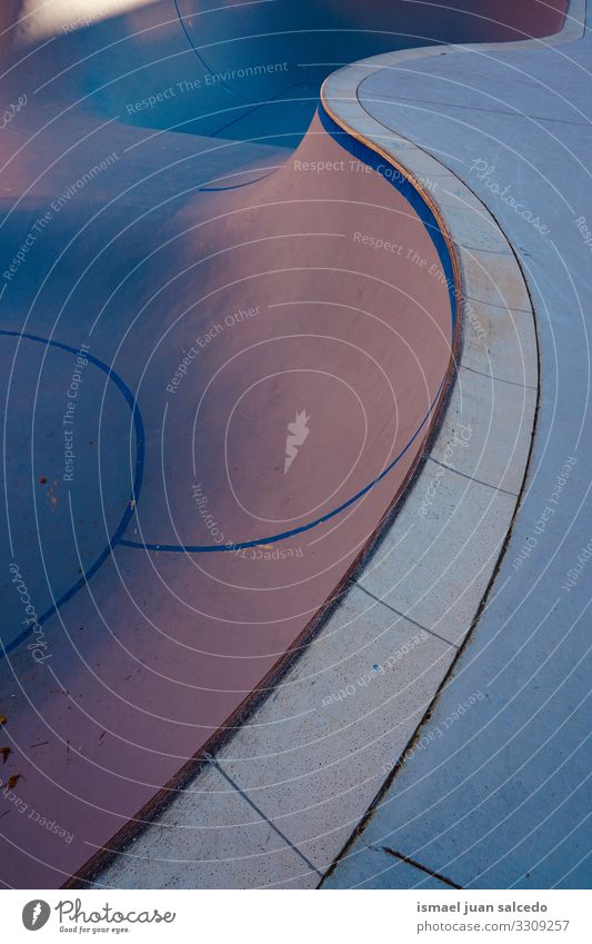 blue skate court, skatepark in Bilbao city spain floor ground street outdoors sport skateboard skater jump roller skateboarding area curve architecture