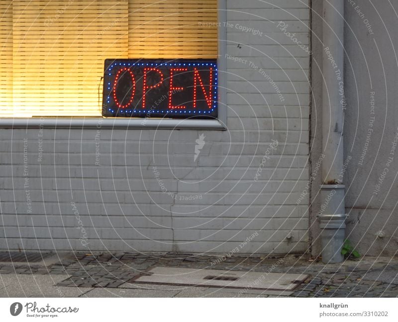 open House (Residential Structure) Wall (barrier) Wall (building) Window Downpipe Neon sign Characters Signs and labeling Signage Warning sign Communicate