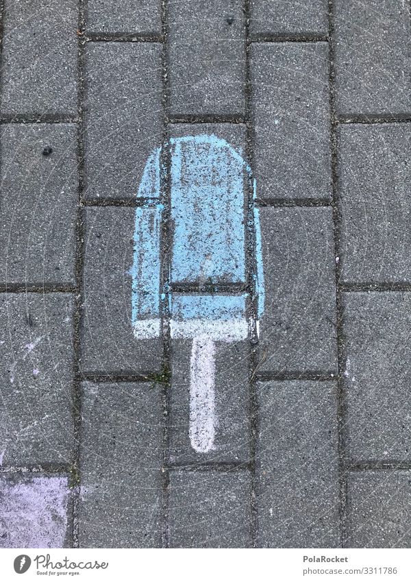 #A# ICE-CREAM BABY Art Esthetic Street art Kindergarten Parenting Children's game Childrens birthsday Children's drawing Ice Summer Ice cream Ice age Sidewalk