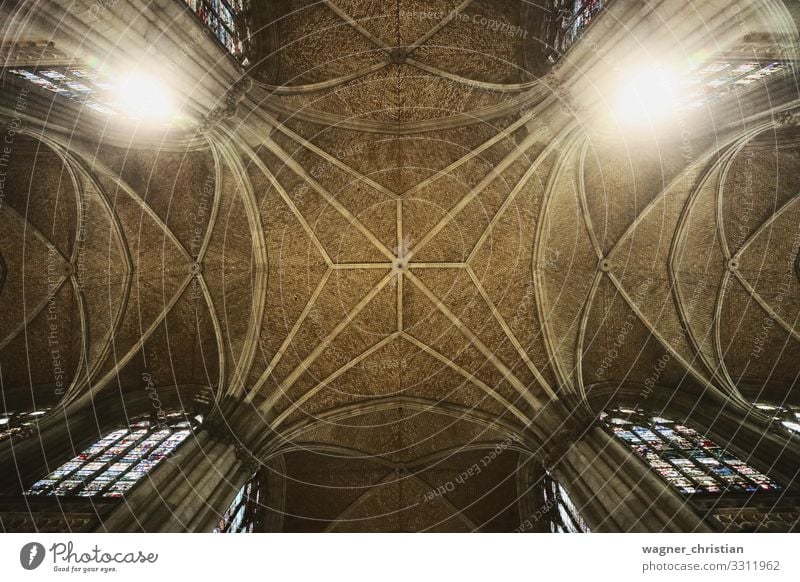 Mariendom, Linz Tourism Church Dome Architecture Tourist Attraction Religion and faith Linz (Danube) Ceiling Gothic Gothic style Belief Light Middle Composing