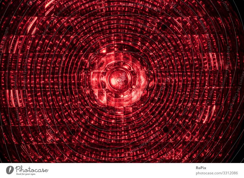 Lens of a construction site warning light. Lifestyle Style Design Lamp Night life Education Science & Research Work and employment Profession Workplace