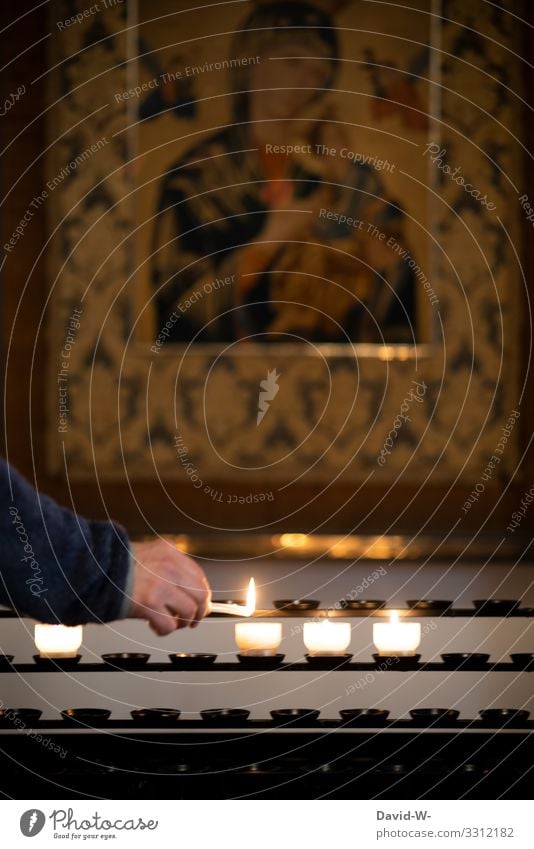 pray - light candles in the church praying Church Faith & Religion Hope weaker believe mourn Prayer Church pew Church congress hands Belief Religion and faith