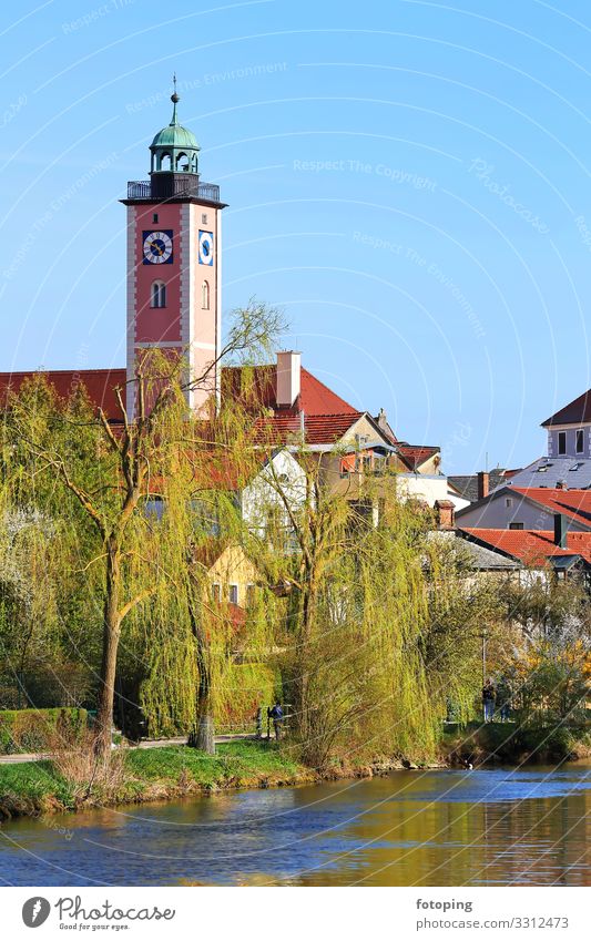 Eichstätt Beautiful Tourism Trip Sightseeing Summer Sun Weather Town Old town City hall Architecture Tourist Attraction Landmark Monument Historic Blue