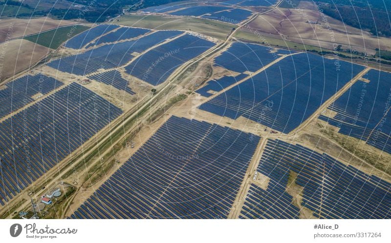 Photovoltaic park in Guillena, Spain Technology High-tech Energy industry Renewable energy Solar Power Industry Environment Gigantic Blue Bizarre Advancement