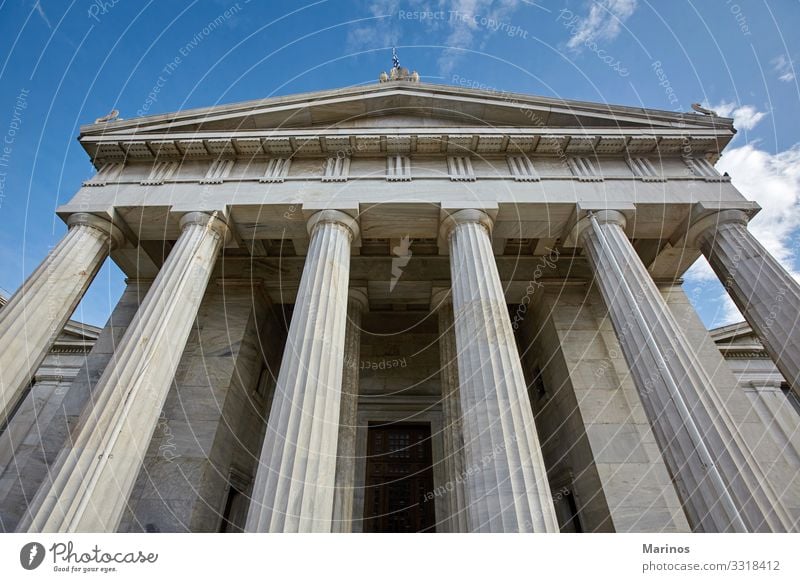 National l&#953;brary of Greece in Athens. Vacation & Travel School Academic studies Art Culture Library Building Architecture national Statue Greek Ancient