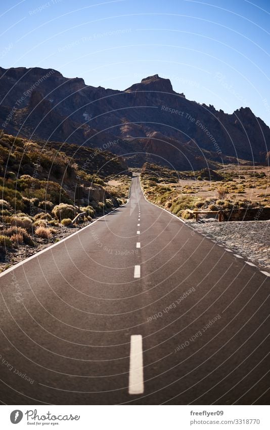 Empty road to the mountains Vacation & Travel Tourism Trip Adventure Far-off places Freedom Sightseeing Summer Mountain Environment Nature Landscape Sky Clouds