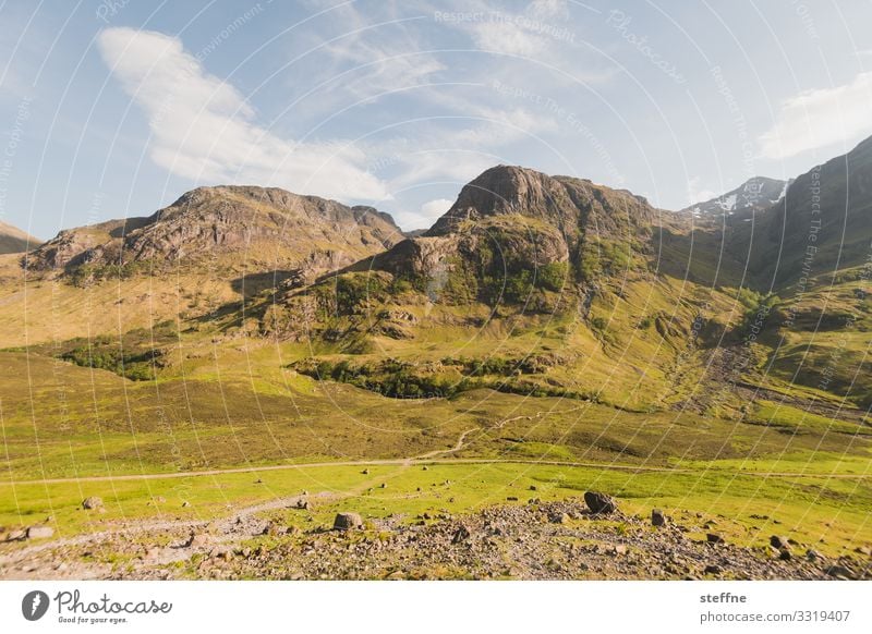 GLENCOE 6 Nature Landscape Beautiful weather Rock Mountain Peak Fitness Hiking Vacation & Travel Scotland Highlands Glencoe Climate change Colour photo