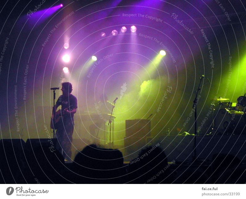 music maker Stage Light Fog Concert Moody Multicoloured Singer Music Colour Guitar String Evening