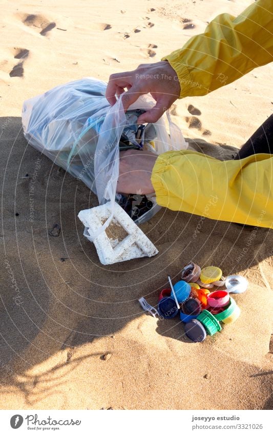 Plastic plugs collected on the beach. Beach Ocean Activist Awareness beads Bottle Clean Coast Collect ears sticks Education Environment Free Future Trash Hand