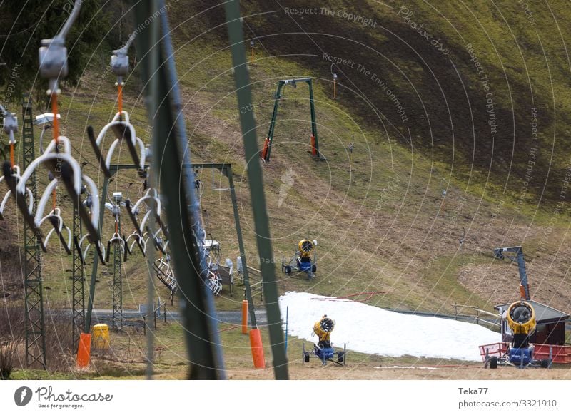 #Climate change ski resort #1 Sports Winter sports Ski run Tourism Grief Ski resort Colour photo Exterior shot